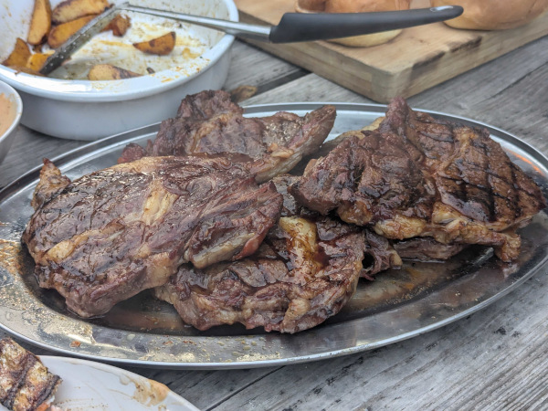 nicely grilled meat