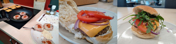 Home made burgers at OSSO HQ